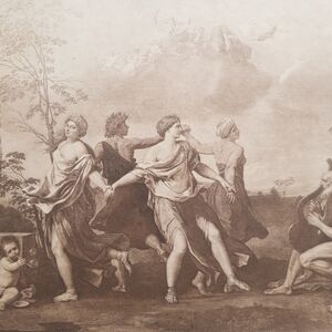 Ca 1890 Antique Photogravure , Mythical Creatures